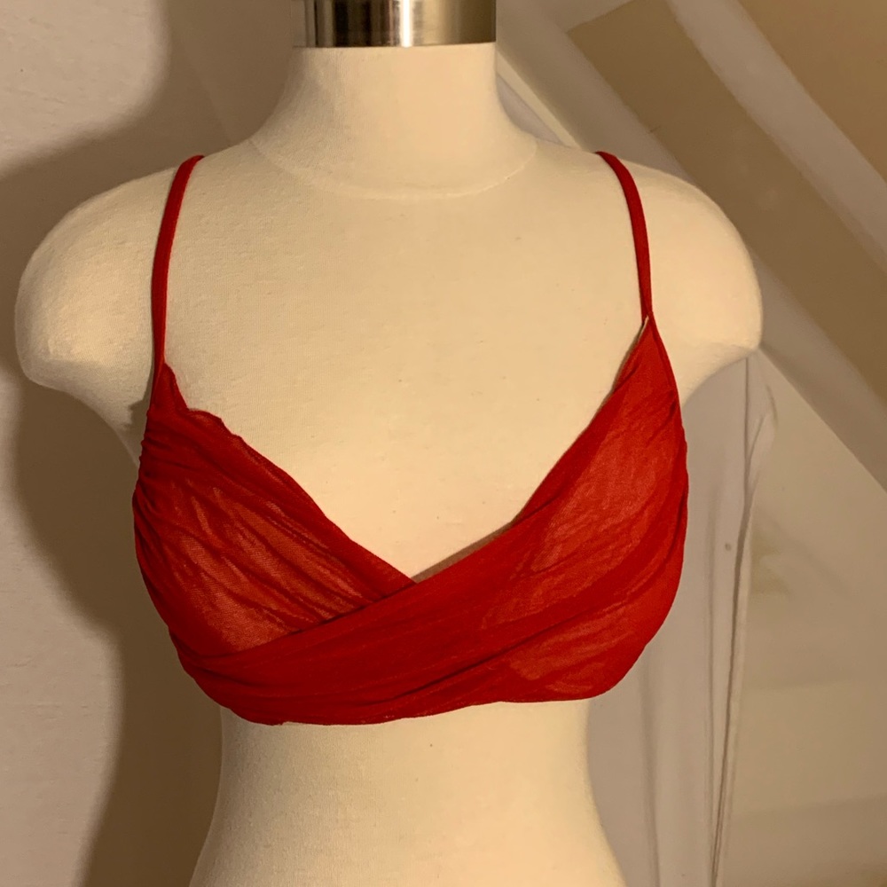 Robin Piccone red swim top